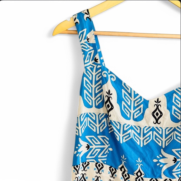 Karen MILLEN Tall Placement Print Woven Tiered Strappy Mini Dress - Picture 7 of 13